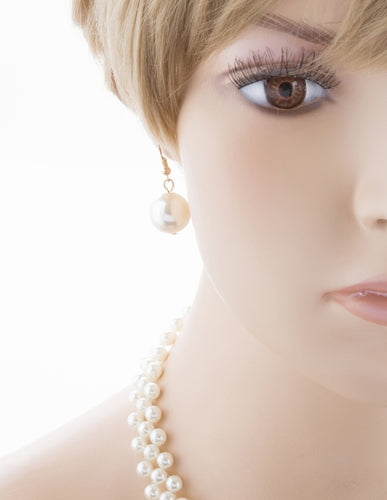 Bridal Wedding Jewelry Crystal Rhinestone Gorgeous Pearl Necklace J523 Gold