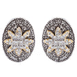 Sophisticated Classic Gorgeous Two-Tone Crystal Rhinestone Earrings E990 GDSV