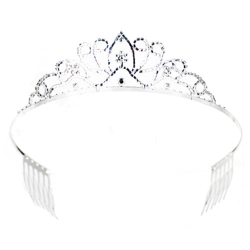 Bridal Wedding Prom Jewelry Crystal Rhinestone Dazzle Headband Tiara HA219 SV - Accessoriesforever