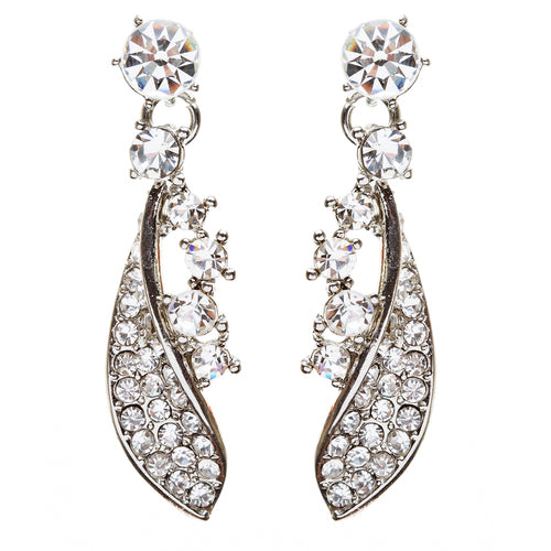 Bridal Wedding Jewelry Crystal Rhinestone Beautifully Crafted Necklace J508 SLV