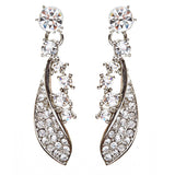 Bridal Wedding Jewelry Crystal Rhinestone Beautifully Crafted Necklace J508 SLV
