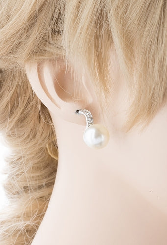Bridal Wedding Jewelry Pearl Rhinestone Linear Ivory - Accessoriesforever