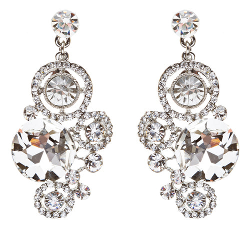 Bridal Wedding Jewelry Crystal Rhinestone Spellbinding Bib Necklace J506 Silver