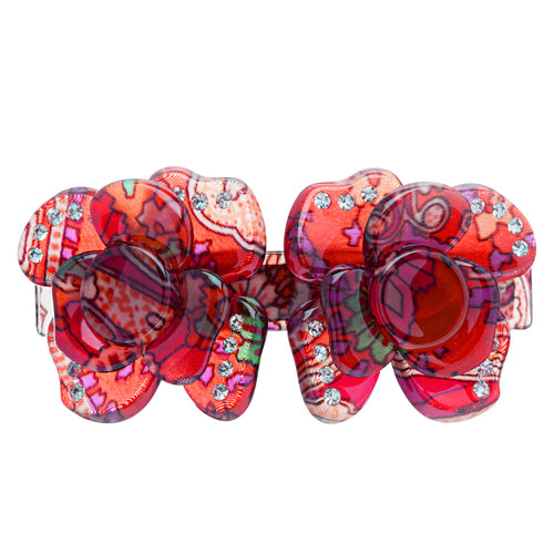 Woman Fashion Hair Barrette Clip Flower Red NEW