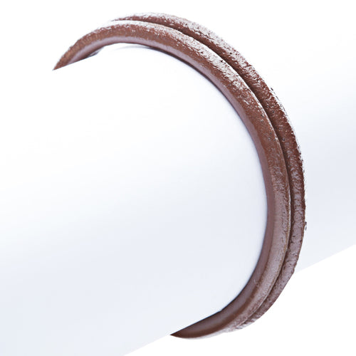2-Strand Loop with T Clasp Leather Bracelet Brown - Accessoriesforever