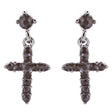 Charming Cross Crystal Rhinestone Dangle Fashion Earrings E1013 Black