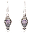925 Sterling Silver Natural Gemstones Amethyst Dangle Earrings FJSVE2170