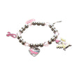 Pink Ribbon Breast Cancer Awareness Jewelry Heart Hope Angel Stretch Bracelet