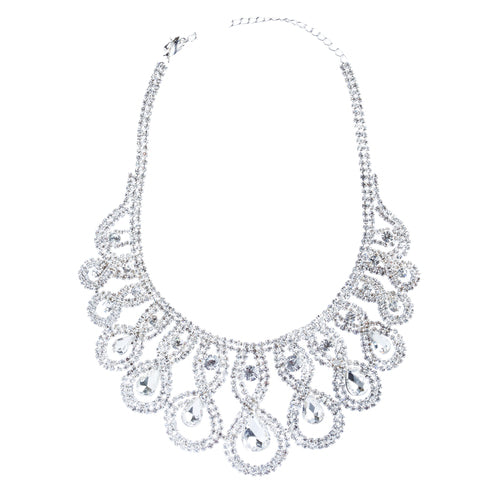 Bridal Wedding Jewelry Crystal Rhinestone Exquisite Tear Drop Earrings J587Clear