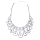 Bridal Wedding Jewelry Crystal Rhinestone Exquisite Tear Drop Earrings J587Clear