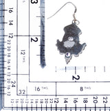 925 Sterling Silver Natural Gemstones Amethyst Dangle Earrings FJSVE2156