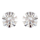 Bridal Wedding Jewelry Crystal Rhinestone Modern V Drop Necklace Set J682 SV