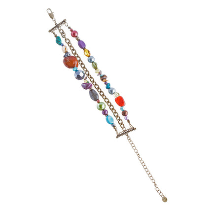 Beautiful Trendy Beads Design Link Fashion Bracelet Antique Multi