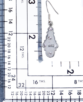 925 Sterling Silver Natural Gemstones Amethyst Dangle Earrings FJSVE2161 - Accessoriesforever