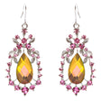 Modern Fashion Crystal Rhinestone Dazzling Tear Drop Dangle Earrings E75 Multi