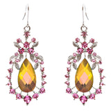 Modern Fashion Crystal Rhinestone Dazzling Tear Drop Dangle Earrings E75 Multi