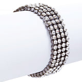 Bridal Wedding Jewelry Crystal Rhinestone Beautiful Wrap Around Bracelet B263 BK