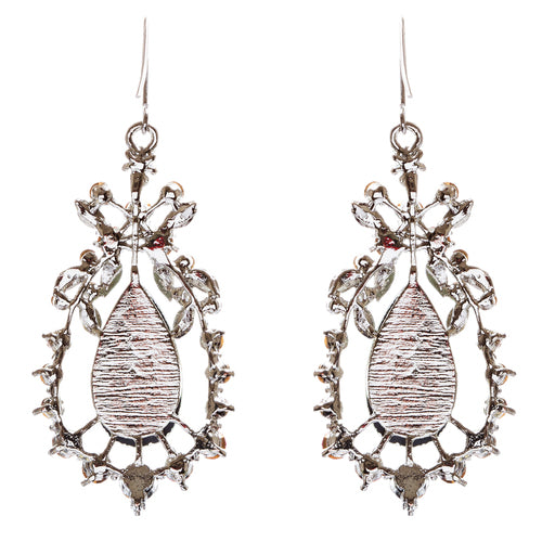 Modern Fashion Crystal Rhinestone Dazzling Tear Drop Dangle Earrings E75 Multi