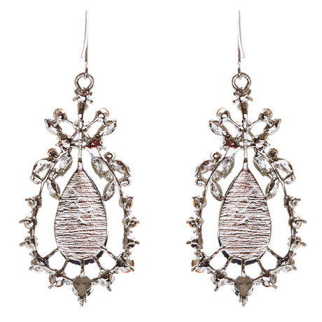 Modern Fashion Crystal Rhinestone Dazzling Tear Drop Dangle Earrings E75 Multi