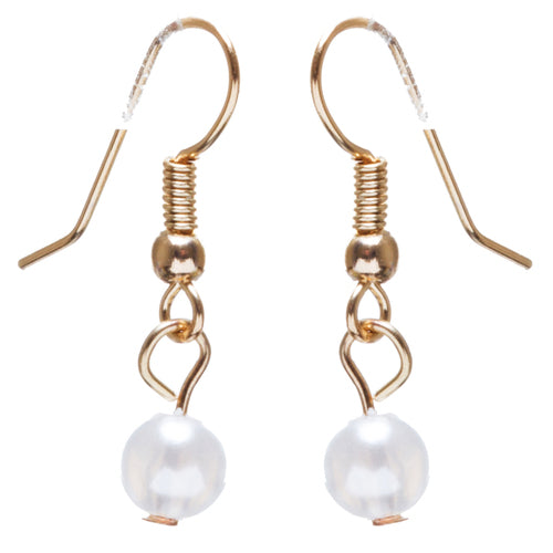 Gorgeous Layered Chains Pearl Fashion Necklace JN267 Gold White