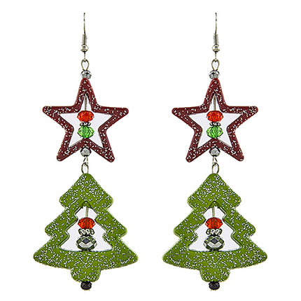Christmas Jewelry Holiday Xmas Tree Design Fashion Dangle Earrings E1189 Multi