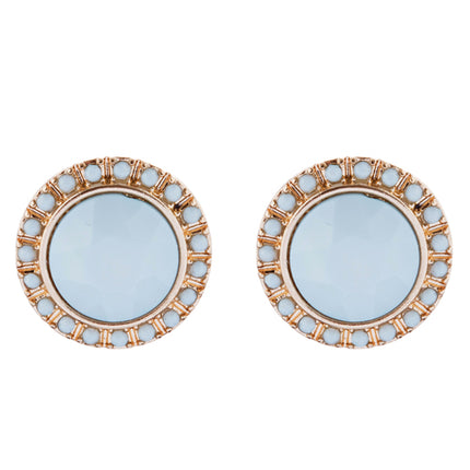 Glamorous Sparkle Bold Fashion Statement Necklace Earrings Set JN290 Gold Mint