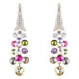 Dressy Beautiful Sparkle Crystal Rhinestone Dangle Fashion Earrings E966 Multi
