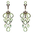 Fashion Chic Sparkle Crystal Rhinestone Stone Dangle Statement Earrings Green