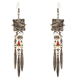 Tribal Fashion Exotic Long Drop Glass Beads Dangle Earrings E823 Multi