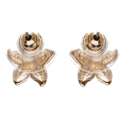 Nautical Jewelry Adorably Cute & Tiny Starfish Stud Earrings E932 Yellow