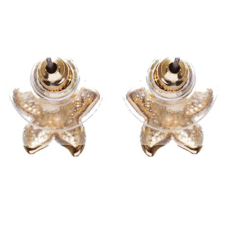 Nautical Jewelry Adorably Cute & Tiny Starfish Stud Earrings E932 Yellow