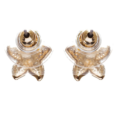 Nautical Jewelry Adorably Cute & Tiny Starfish Stud Earrings E932 Yellow