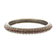 Beautiful Stunning Crystal Rhinestones Metal Bangle Bracelet Antique Brown