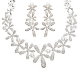 Bridal Wedding Jewelry Crystal Rhinestone Accurately Crafted Necklace J548 SV