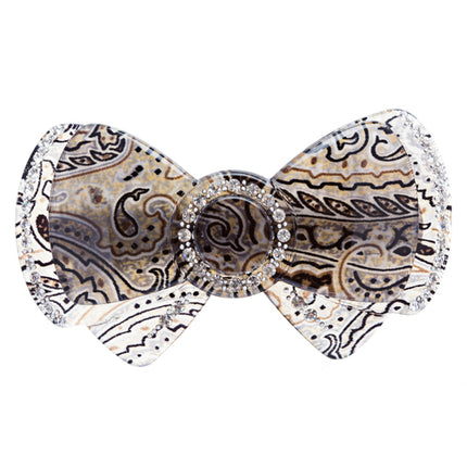 Woman Fashion Hair Barrette Clip Ribbon Black NEW - Accessoriesforever