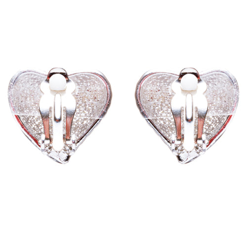 Valentines Jewelry Simple Yet Classy Curvy Heart Stud Earrings E931 Silver