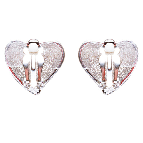 Valentines Jewelry Simple Yet Classy Curvy Heart Stud Earrings E931 Silver - Accessoriesforever