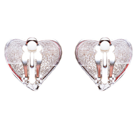Valentines Jewelry Simple Yet Classy Curvy Heart Stud Earrings E931 Silver