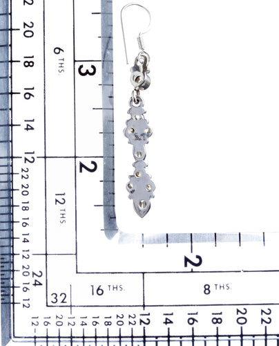 925 Sterling Silver Natural Gemstones Citrine Dangle Earrings FJSVE2149