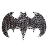 Fun Bat Crystal Two Finger Stretch Adjustable Ring Hematite Black