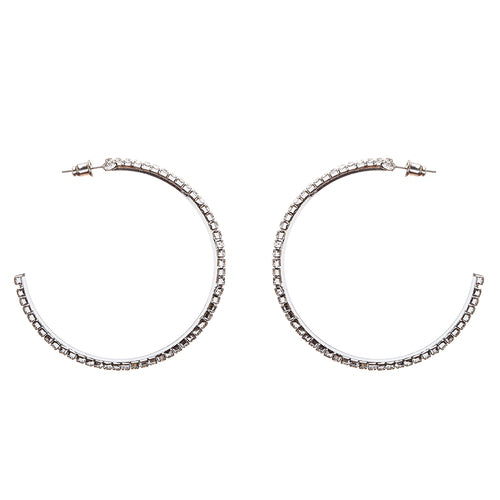 Exquisite Sparkle Crystal Rhinestone Hoop Design Fashion Earrings E689