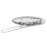 Bridal Wedding Jewelry Crystal Rhinestone Simple Oval Design Hair Pin Silver