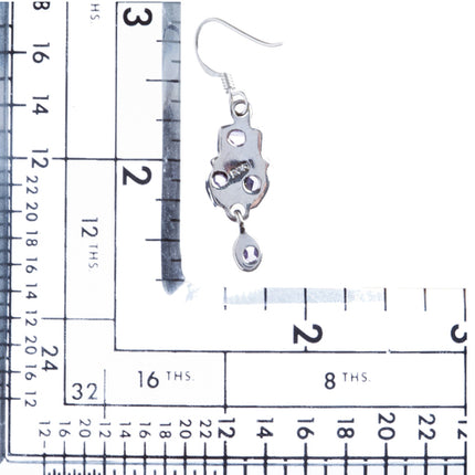 925 Sterling Silver Gemstones Natural Amethyst Dangle Earrings FJSE2184 - Accessoriesforever