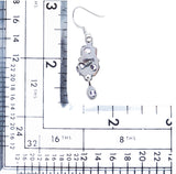 925 Sterling Silver Gemstones Natural Amethyst Dangle Earrings FJSE2184