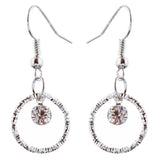 Beautiful Crystal Rhinestone Bridal Wedding Necklace Earrings Set JN277 Silver