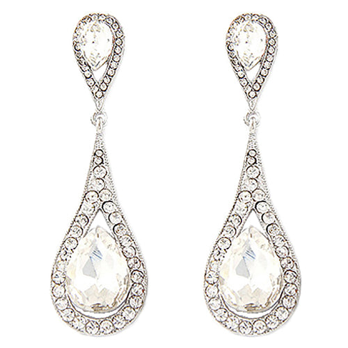 Bridal Wedding Jewelry Prom Beautiful Crystal Rhinestone Dangle Earrings E613