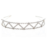 Bridal Wedding Jewelry Crystal Rhinestone Delicate Zigzag Pattern Headband H159