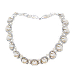 Bridal Wedding Jewelry Set Pearls Choker Creme