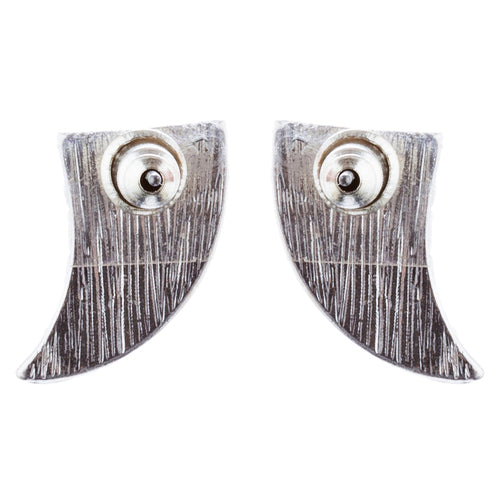 Fun Cute Adorable Horn Design Fashion Stud Style Earrings E987 Silver