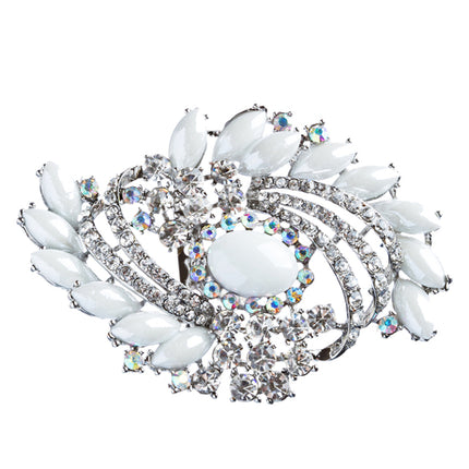 Bridal Wedding Jewelry Crystal Rhinestone Classy Brooch Pin BH176 Silver
